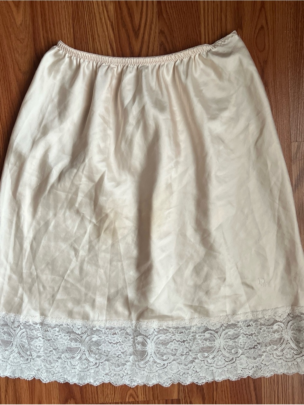 Vintage Christian Dior Lace-Hem Half Slip for Women